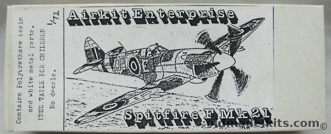 Airkit 1/72 Supermarine Spitfire F Mk.21 plastic model kit